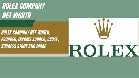 rolex company net worth